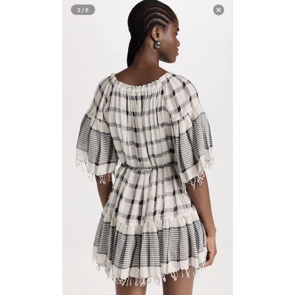ULLA JOHNSON Hollace Off the Shoulder Cover-Up Minidress DRESS SIZE Small - Picture 3 of 10